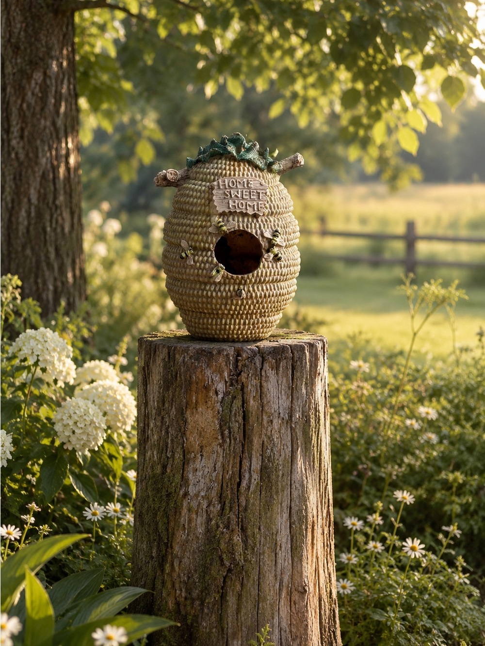 Ceramic 'Home Sweet Home' Beehive Birdhouse